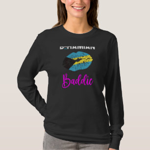 Womens Bahamian Baddie Country Flag Bahamas Badd T-Shirt