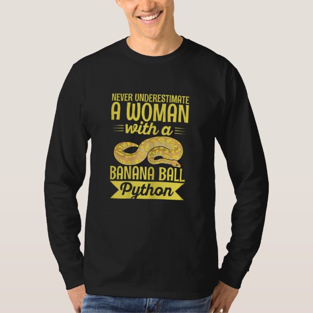 Womens Banana Ball Python for a Banana ball python T-Shirt (Front)