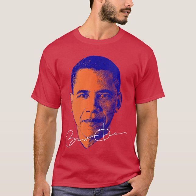 Womens Barack Obama T Shirt Honoring the 44th US V (Front)