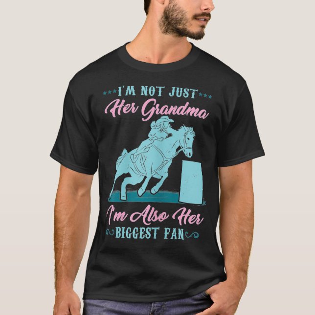Womens Barrel Racing I Equestrian Horse Grandma T-Shirt (Front)