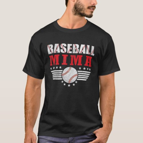 Womens Baseball Mima Funny Ball Mima Mothers Day T_Shirt