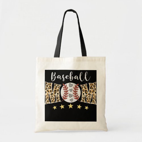 Womens Baseball Mom Mothers day tiger pattern  Tote Bag