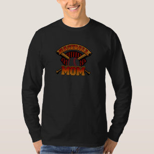 Womens Baseball Mom T-Shirt
