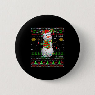 Womens Baseball Snowman Ugly Christmas Sweaters Sr Button
