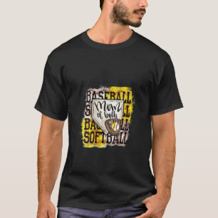 Womens Baseball Softball Mom Of Both Mother s Day T-Shirt