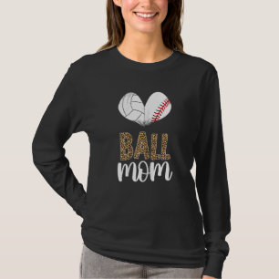 Womens Baseball Volleyball Mom Women Volleyball Ba T-Shirt