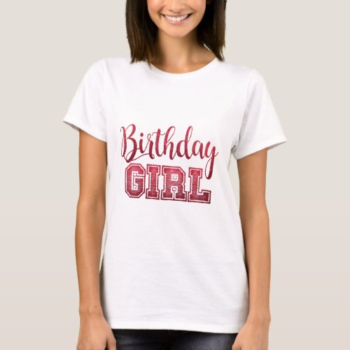 Womens Basic Birthday girl T_Shirt