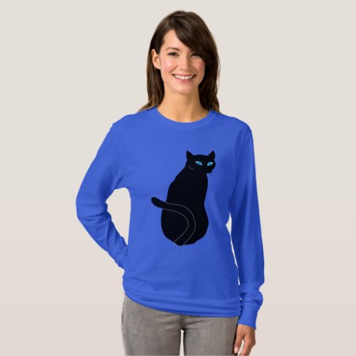 Womens Basic Long Sleeve T_Shirt _ cat