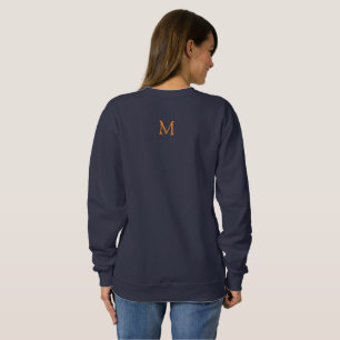 Women's Basic Navy Blue Sweatshirt Template