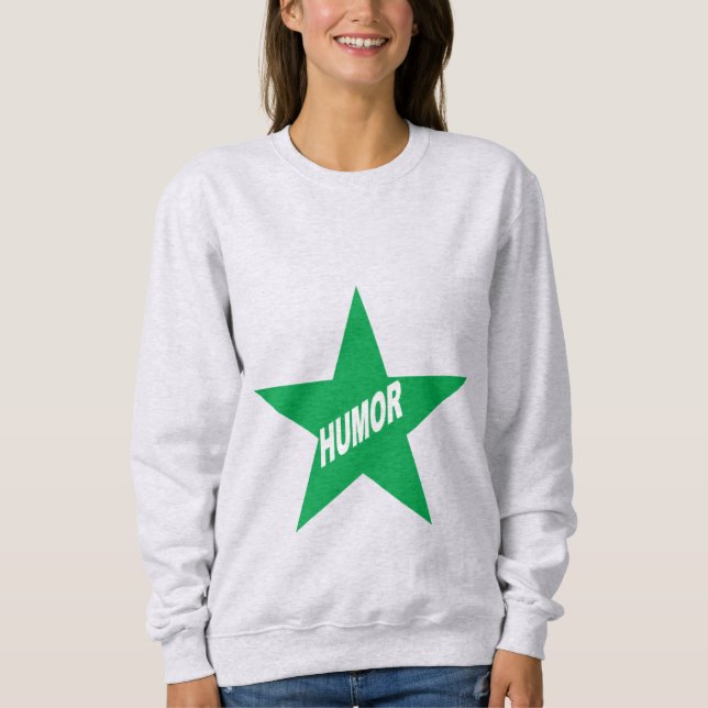 Women's Basic Sweatshirt ash HUMOR STAR (Front)