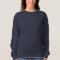 Women's Basic Sweatshirt NAVY BLUE DIY Template