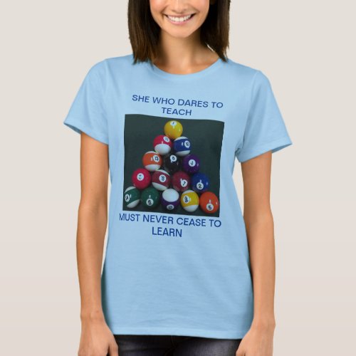 Womens Basic T_Shirt BILLIARDS POOL