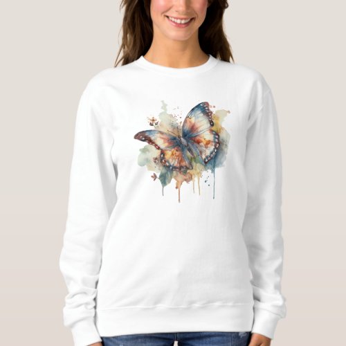 Womens Basic T shirt  butterfly
