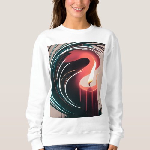 Womens Basic T shirt  candle design