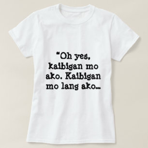 Women's Basic T-Shirt, White, Hugot Lines Shirt
