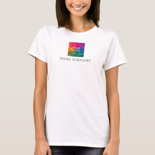 Womens Basic T_Shirts Your Company Logo Here