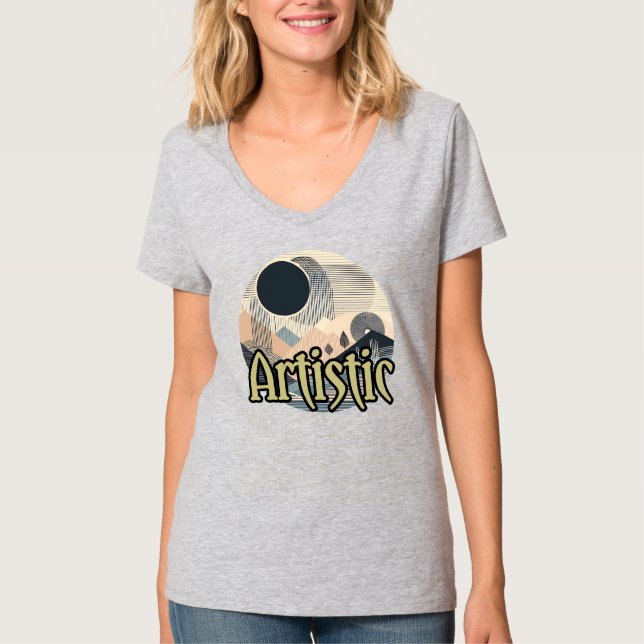 Women's Basic V-Neck T-Shirt (Front)
