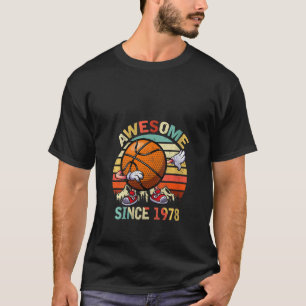 Womens Basketball Dabbing Awesome Since 1978 Birth T-Shirt