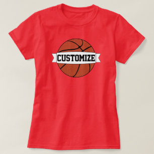 Women's Basketball Player/Coach Custom Team Name T-Shirt