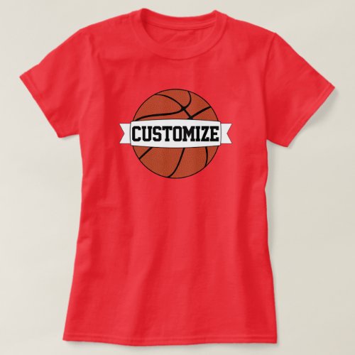 Womens Basketball PlayerCoach Custom Team Name T_Shirt