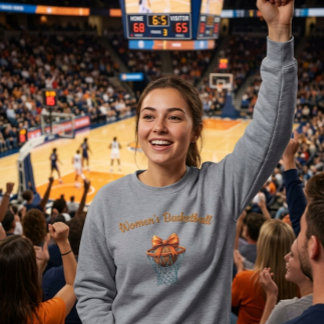 Women's Basketball With Bow Sweatshirt
