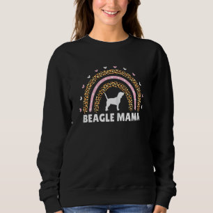 Womens Beagle Mama Rainbow Cute Beagle Dog  Owner  Sweatshirt