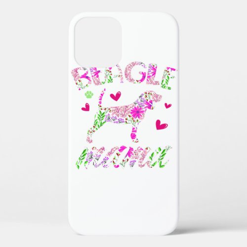 Womens Beagle Mom Funny Beagle Mama Dog Lover iPhone 12 Case