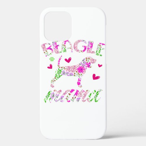 Womens Beagle Mom Funny Beagle Mama Dog Lover iPhone 12 Case