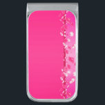 Women's Beautiful Pink Sparkly Argyle Diamond Silver Finish Money Clip<br><div class="desc">This beautiful women's design features lots of sparkly,  pink,  argyle diamonds scattered all over a pink background.</div>