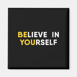 Womens Believe In Yourself Motivation Quote V-neck Magnet