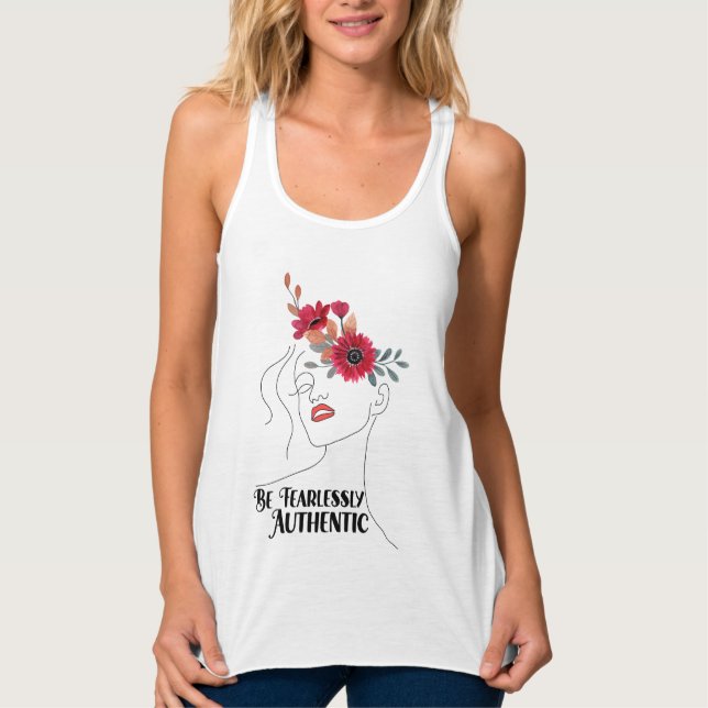 Women's Bella+Canvas Flowy Racerback Tank Top (Front)