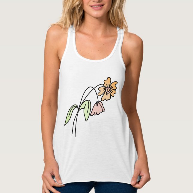 Women's Bella+Canvas Flowy Racerback Tank Top (Front)