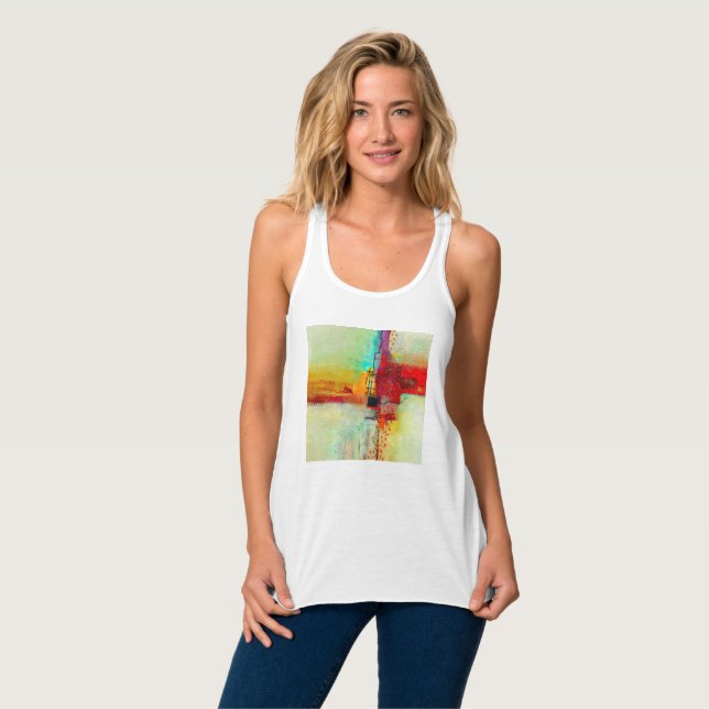Women's Bella+Canvas Flowy Racerback Tank Top (Front Full)