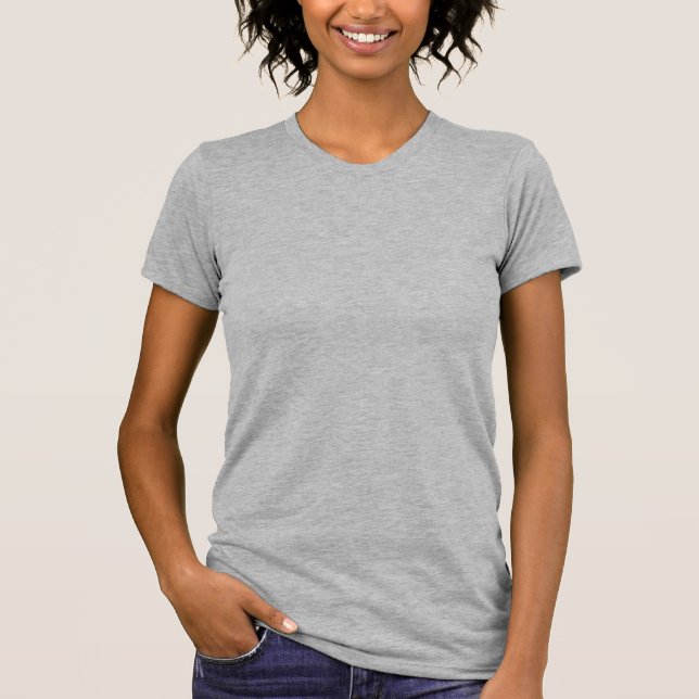 Women's Bella Canvas Heather Grey Plain Slim T-Shirt (Front)