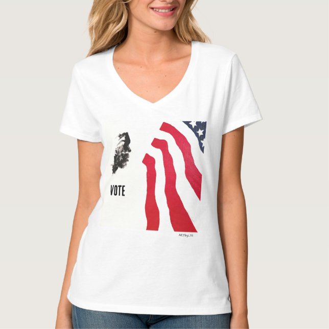 Women's Bella Canvas Jersey V-Neck T-Shirt (Front)