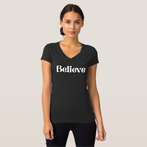 Womens BellaCanvas Jersey V_Neck T_Shirt