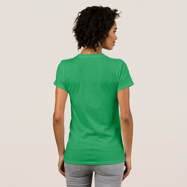 Zazzle PetiteWomen's Bella Canvas Kelly Green Plain Slim T-Shirt, Size: Adult M