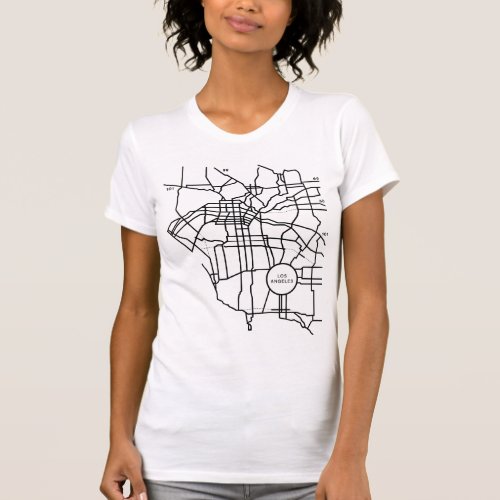 Womens Bella Canvas LA Map Tee