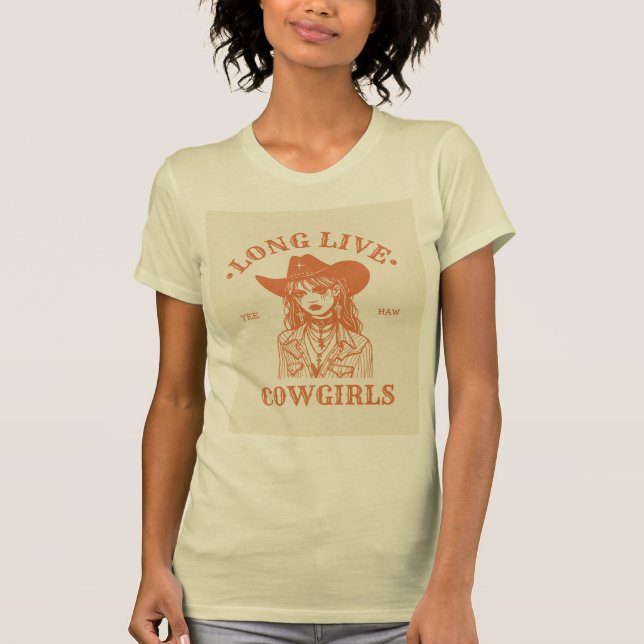 Women's Bella+Canvas Slim Fit T-Shirt Cow Boy (Front)
