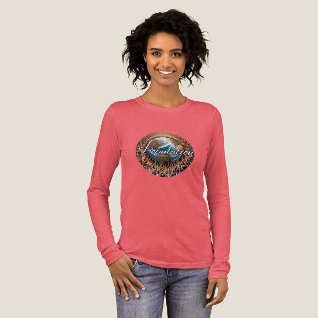Women's Bella+Canvas Tri-blend Long Sleeve Shirt,  Tri-Blend Shirt (Full Front)