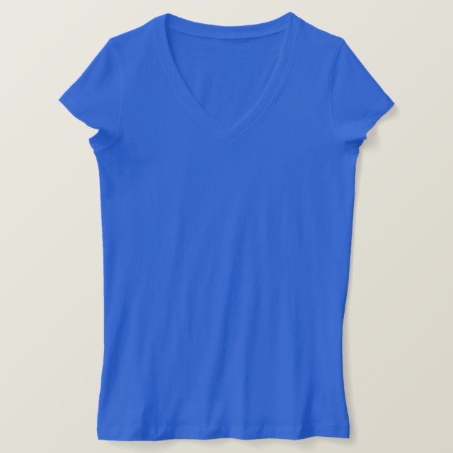Women's Bella Jersey V-Neck T-Shirt Royal Blue (Design Front)