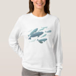 Women's Beluga Whale Hooded T-shirt Whale Hoodie