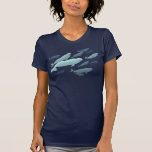 Women's Beluga Whale T-Shirt Cute Whale Art Shirts