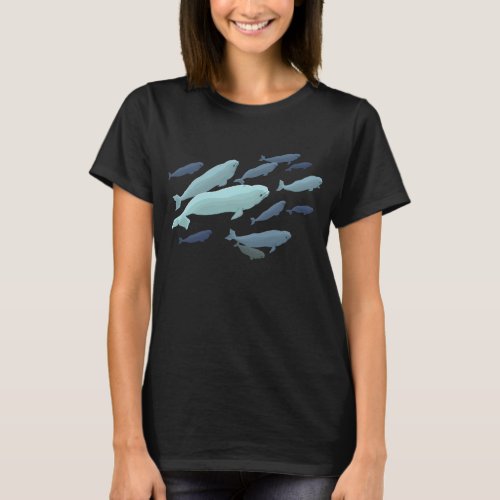 Womens Beluga Whale T_Shirt Maternity Whale Shirt