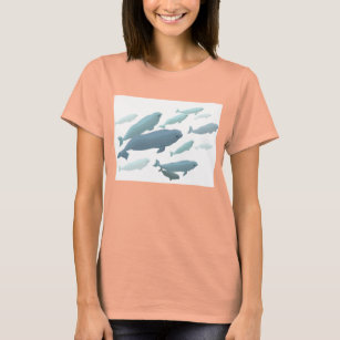 Women's Beluga Whale T-Shirt Organic Whale Shirt