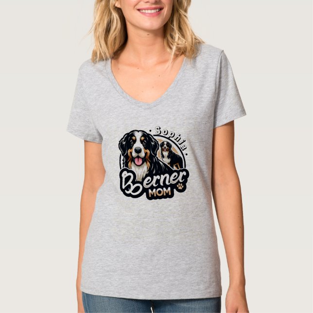 Womens Berner Mom - Bernese Mountain Dog Mom Gift T-Shirt (Front)