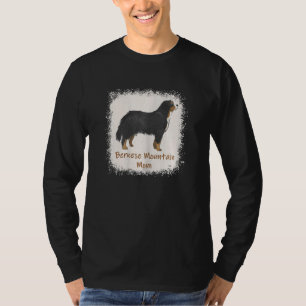 Womens Bernese Mountain Mom Bleached Cute Dog T-Shirt
