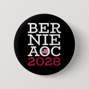 Womens Bernie Aoc 2028 Campaign - Fight Oligarchy Button