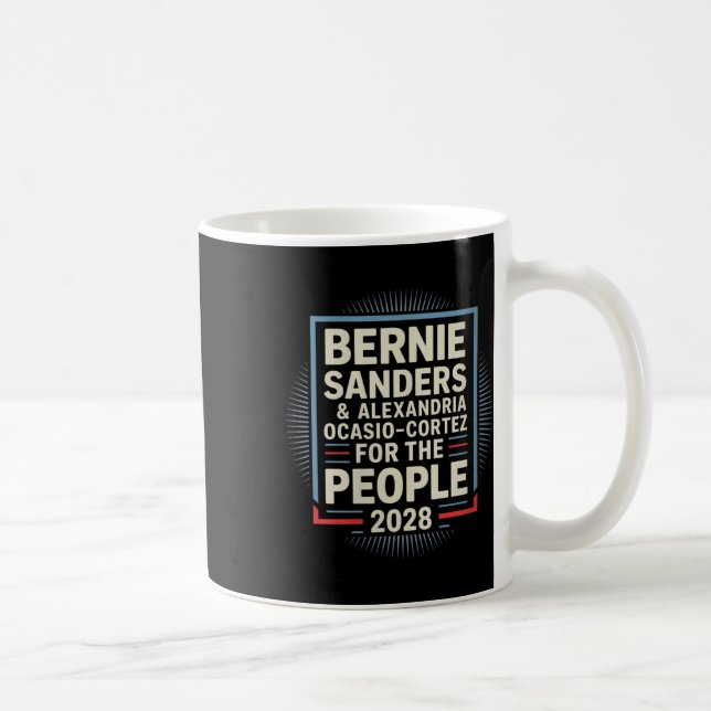 Womens Bernie Sanders And Aoc 2028 For President C Coffee Mug (Right)