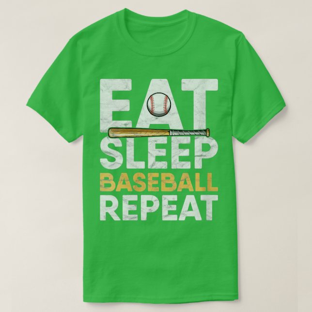 Womens Best Baseball Boys Eat Sleep Baseball Repea T-Shirt (Design Front)